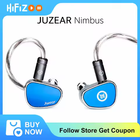 JUZEAR Nimbus Wired Earphones Warm-Balanced Single Dynamic Driver IEMs 3 Tuning Nozzles Type-C with 