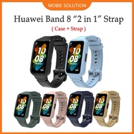 Strap For Huawei Band 9 / Huawei Band 8 Silicone Strap + PC Case Design Bracelet Replacement Wristba