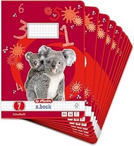 Herlitz notepads A4 Squared, 16 Sheets, line Style, FSC Mixed Wood, Pack of 10 with Motif A4/16 Ruli