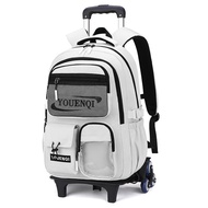 Trolley School Bag Primary School 2 4 6 Wheel Detachable Kids Roller Bag Boy Girl Kids Beg Sekolah R