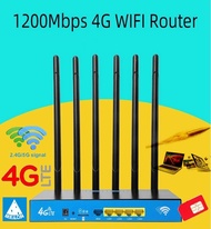 4G เราเตอร์ 1200Mbps Dual band Long Range Portable Hotspot CPE Wireless 4G LTE Wifi Router Sim Card Slot