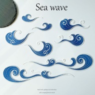 [Embroidery Patch] Blue Auspicious Cloud Embroidery Sticker Diy Clothes Patch Sticker Fashionable Al