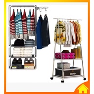 [OneHome] Garment Rack Wheel Rak Besi Sangkut Pakaian Ampaian Baju Jemuran Almari Kain Kabinet Selua