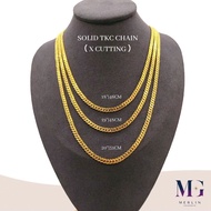 Merlin Goldsmith 22K 916 Gold Solid TKC Chain (X Cutting)