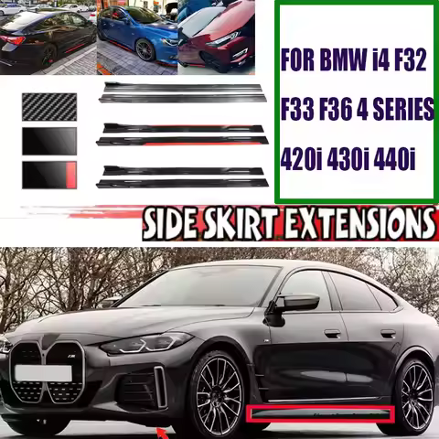 FOR BMW i4 F32 F33 F36 4 SERIES 420i 430i 440i 2M Car Side Skirt Extension Plate Lip Separator Bumpe