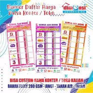 Counter Credit Price Banner Credit Price List Banner Credit Shop Banner/ - ADV DIMENSIONS