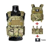 UNIONTAC LSR Tactical Vest with 556 Triple Mag Pouch Quick Release Buckle Laser Cut Plate Carrier wi