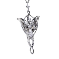 Lord of the Rings Arwen Evenstar Pendant - Sterling Silver & Swarovski Crystal Necklace - LOTR Film 
