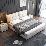 HOMIE LIFE ฐานเตียง 6 ฟุต leather bed bedroomเตียงนอนหรูหรา เตียงมินิมอล KFN0509 1.5M(1500mm*2000mm) One