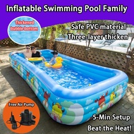 Inflatable Swimming Pool for Kids Rectangular Durable & Thickened Swimming Pool for Adult Big Size