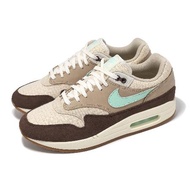 Nike 休閒鞋 Air Max 1 PRM 男鞋 女鞋 棕 綠 Crepe Hemp 氣墊 經典 情侶鞋 FD5088-200