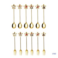 SUP Coffee Spoon Forks for Creative Dessert  Spoon Shovel Christmas  for Frie