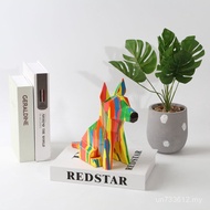 Decoration Home Decoration Home Crafts Color Resin Bookshelf Building Block Dog Living Room Home Dec