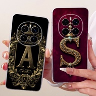 Honor Magic 7Pro PTP-N49 PTP-AN10 Cover Honor Magic 7 Pro Case Transparent Luxury Crown A-Z Letters 