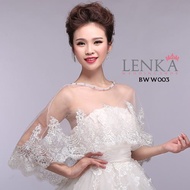 White Lace Bolero Bridal Accessories Wanita Bww003