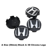 4 Units Honda Rim Cap 58MM & 69MM Wheel Center Caps Tyre Hub Caps For CITY HRV BRV CRV CIVIC ACCORD