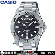 【金響鐘錶】預購,全新CASIO MTD-1087D-1A,公司貨,潛水錶造型,指針男錶,時分秒三針,星期,日期