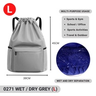Beg galas tali cerut beg sukan perempuan beg waterproof beg simpanan pakaian drawstring bag drawstri