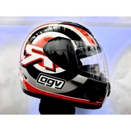 AGV HELM GP1 R 07 BLACK RED SILVER AGV GP1 ORIGINAL TERMURAH