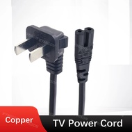 TV Power Cord, Down Angle 2 pin Plug Universal Standard to IEC320 C7 2 Prong Extension Cable for LeT