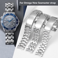 20Mm 316L Silver Stainless Steel Watch Strap For Omega New Seamaster 300 Speedmaster Planet Ocean Watch B Men