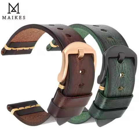 Handmade Leather Watch Strap Vintage Vegetable tanned leather Watch Band For OMEGA Fossil CITIZEN SE