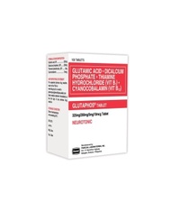 GLUTAPHOS Dicalcium phosphate 200 mg; Glutamic acid 325 mg; Thiamine HCl 5 mg; Vitamin B12 10 mcg 1 