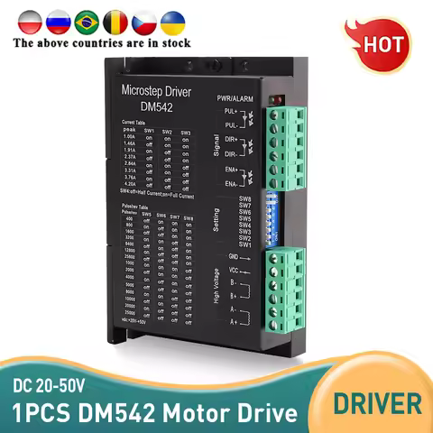 1PCS DM542 Drive Controller Leadshine 2-Phase Digital Stepper Motor Driver 20-50 VDC Max. 4.2A For 5