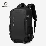 OZUKO Men Multifunction USB Charging Laptop Backpack Waterproof Oxford Travel Bags