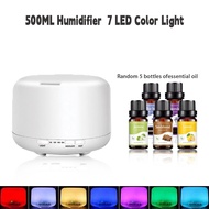 500ml Essential Oil Diffuser Humidifier With Remote Control 7 LED