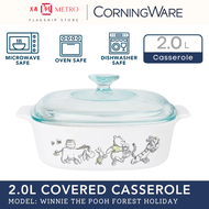 Corningware 2.0L Casserole with Glass Cover | Pooh Forest Holiday A-2-PIYJP/CL1