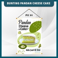 BUNTING PANDAN CHEESE CAKE | PANDAN CHEESE CAKE BUNTING