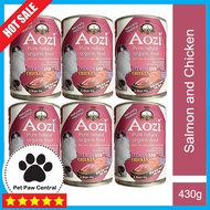 Aozi Organic Salmon and Chicken Cat Food in Can 430g (6 Cans)