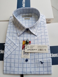 Áo sơ mi nam Việt Tiến vạt ngang tay ngắn (6S0630)