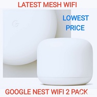 BestSGElectronics NEWEST Google Nest WiFi Mesh Wi-Fi Internet Router 2200sf Coverage 2 Piece Pack - 1 Router and 1 Point