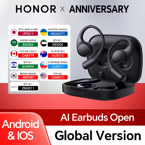 HONOR Earbuds Open Earphones AI Live Translation Active Noise Cancellation Lightweight and Comfort S