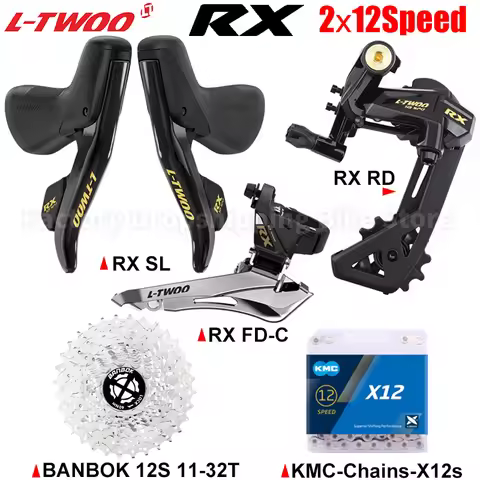 LTWOO RX 2X12 Speed Road Bike Mechanical Brake Dual Control Lever 12V Shifter BANBOK 32T Cassette Sp