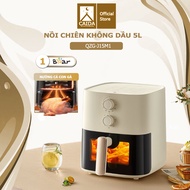 Nồi chiên không dầu Bear QZG-J15M1 NEW 2024 núm vặn cơ dung tích 5L có cửa nhìn công nghệ nhiệt đối