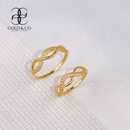 [Gold &amp; Co]New Budget Ring Emas 916 Cincin Enternity Loop Batu Swarovski Gold 916 Emas Tulen