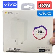 ORIGINAL VIVO X50 X60 V23 5G V23e Y33T Y76 V21 V20 V20SE Charger Support 33W 3Pin Adapter Fast Charg