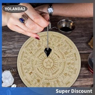 [yolanda2.sg] Wooden Divination Pendulum Board with Stars Moon Astrology Carved Coasters