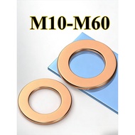 Copper flat gasket, marine watch flat gasket, sealing gasket, pure copper metal screw flat gasket M1