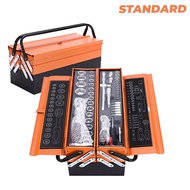 85PCS Heavy Duty Tools Box Full Set Metal Tool Box Set Tool Box Kotak Spanar Box Ratchet Set Spanar 