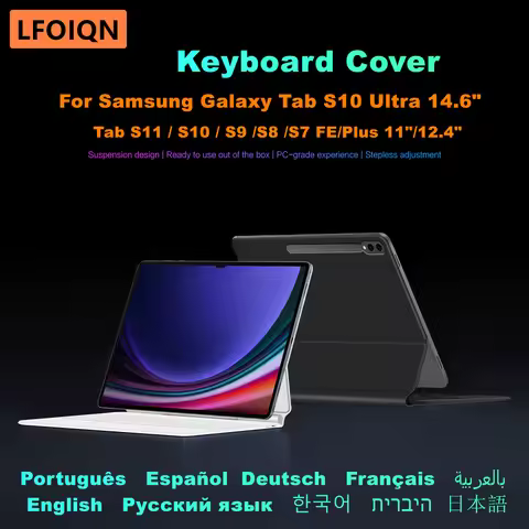 LFOIQN Keyboard Case For Samsung Galaxy Tab S9 S10 Ultra 14.6 inch S8+ S9+ Plus 12.4 S10+ FE+ S11 S7