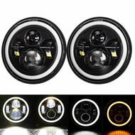 🚗 ไฟหน้า LED 7 นิ้ว Daymaker DRL สำหรับ Jeep Wrangler JK JL TJ CJ Harley Davidson รถออฟโรด รถแต่ง H4