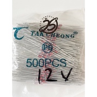 10 PCS DIODE ZENER 1W 12V 1N4742 1 WATT 12 VOLT 1N 4742 1WATT 1W IN4742 ups