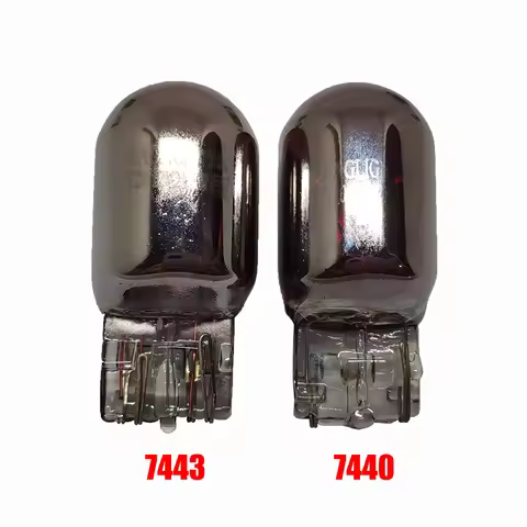 2X T20 Turn Signal Bulb 7440 Invisible Silver Chrome 7443 12V 21W Rear Tail Lamp W21W Amber Automobi