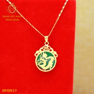Dây Chuyền Nam Nữ Vòng Cổ Nam Nữ Mặt Ngọc Rồng Titan Xi Mạ Vàng Thật 24k Cao Cấp - Trang Sức Hava Ho