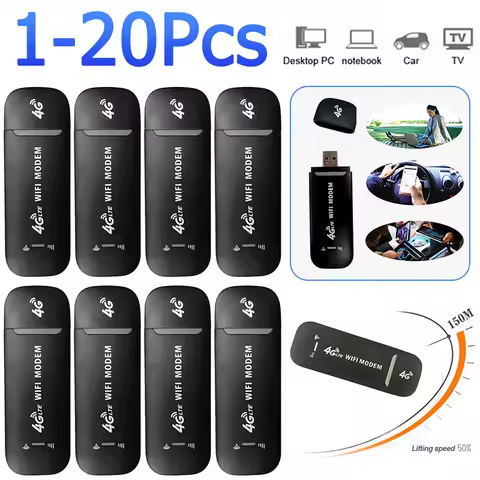 1-10Pcs 4G LTE USB Modem Dongle Unlocked WiFi Wireless Network Adapter Hotspot Router Black 4G LTE U