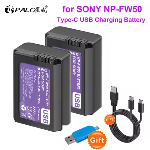 NP-FW50 NP FW50 Type-C USB Battery for Sony ZV-E10 A6000 A6400 A6300 A6500 A7 A7II A7RII A7SII A7S A
